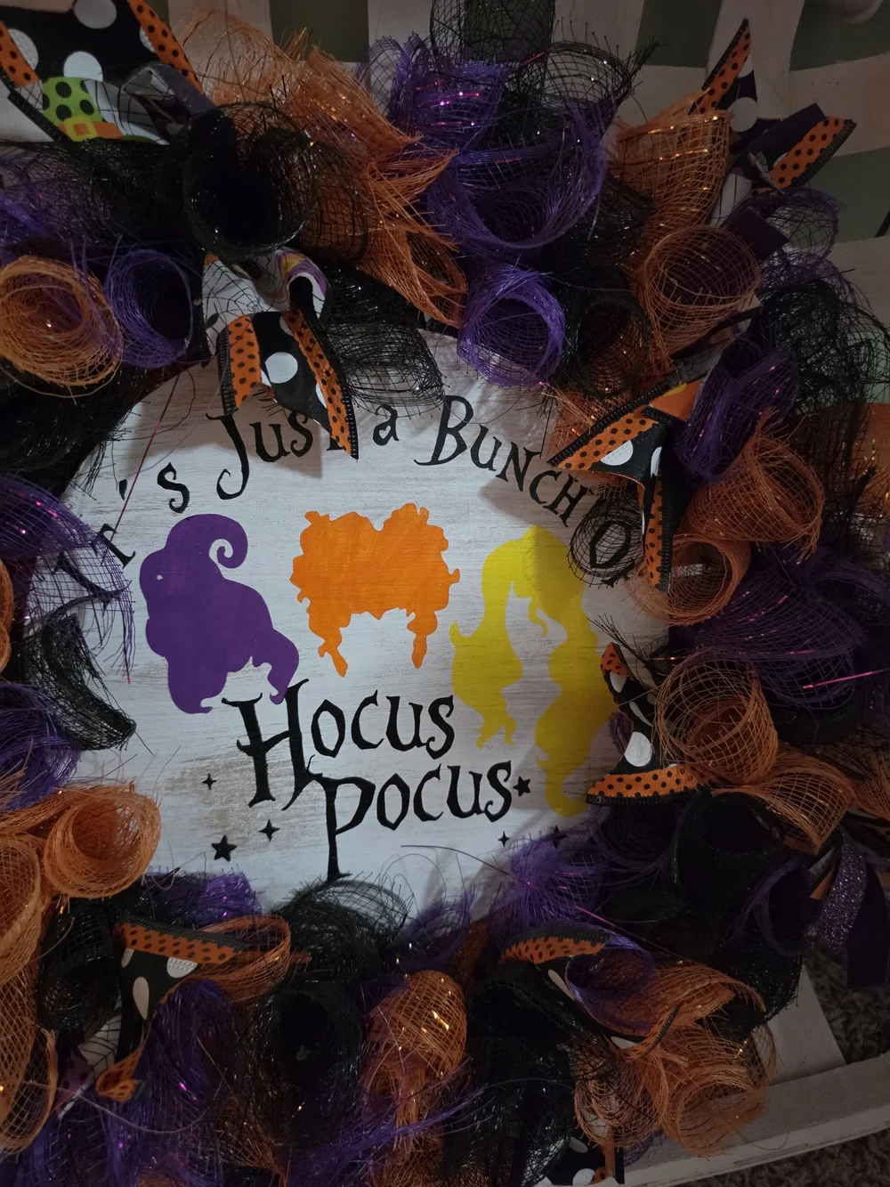 Halloween Hocus Pocus Decorative Wreath